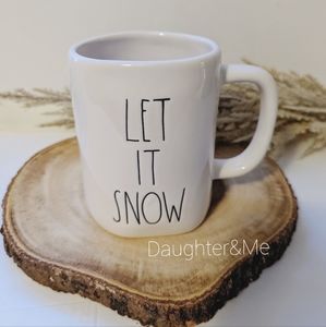 Rae Dunn LET IT SNOW Coffee Tea Mug Cup